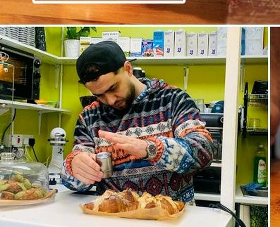 Francesco preparing pastries in the Coccole kitchen